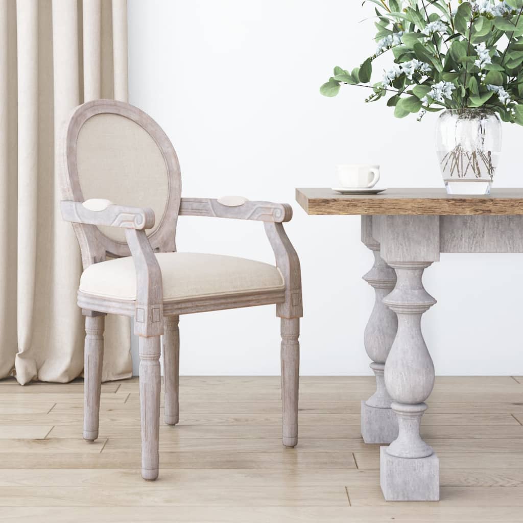 vidaXL Chaise de salle à manger 54x56x96,5 cm lin
