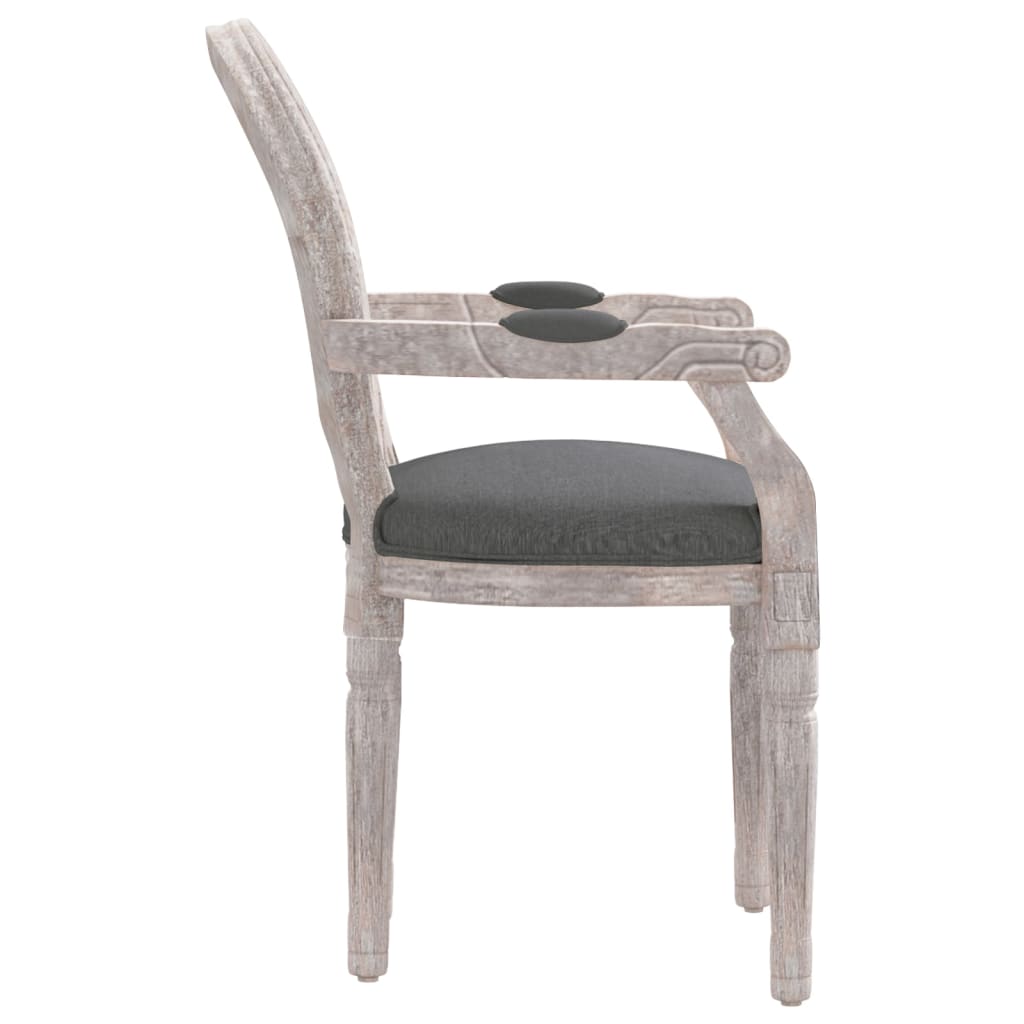 vidaXL Chaise de salle à manger gris foncé 54x56x96,5 cm tissu