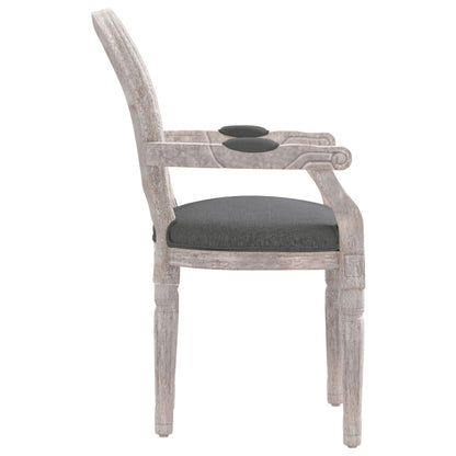 vidaXL Chaise de salle à manger gris foncé 54x56x96,5 cm tissu