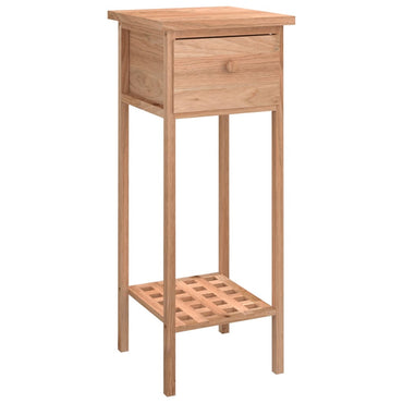 vidaXL Table d'appoint avec tiroir 25x25x60 cm Bois massif Noyer