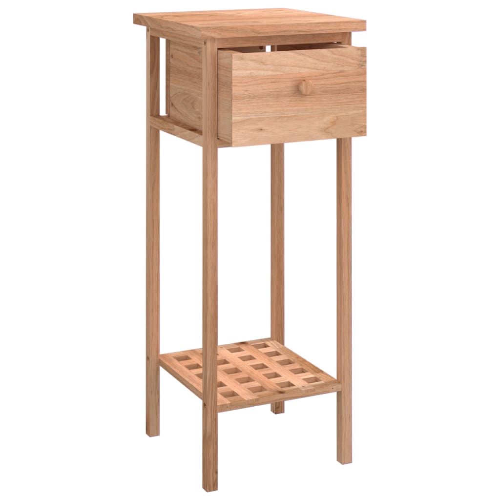 vidaXL Table d'appoint avec tiroir 25x25x60 cm Bois massif Noyer