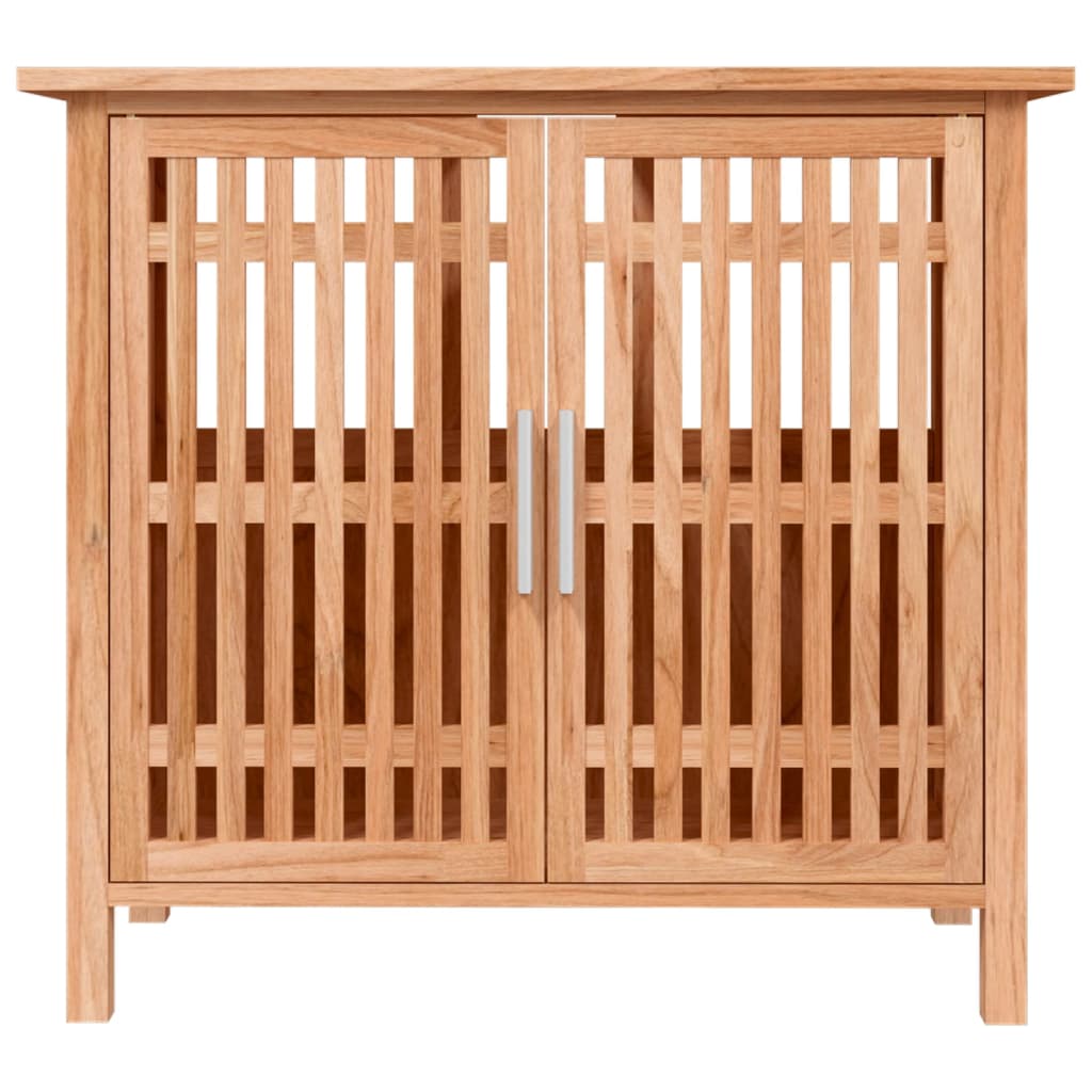 vidaXL Meuble sous-lavabo 66x29x61,5 cm Bois massif Noyer