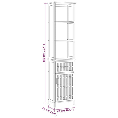 vidaXL Meuble de salle de bain 42x29x182 cm Bois de noyer massif