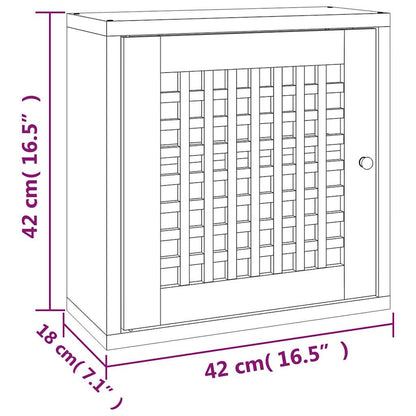 vidaXL Armoire murale 42x18x42 cm Bois de noyer massif
