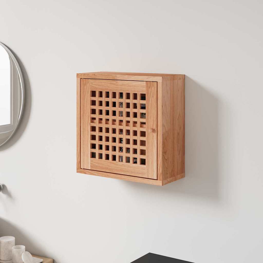 vidaXL Armoire murale 42x18x42 cm Bois de noyer massif