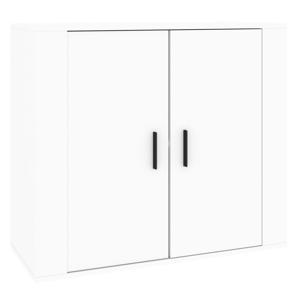 vidaXL Buffet blanc 80x33x70 cm en bois d'ingénierie