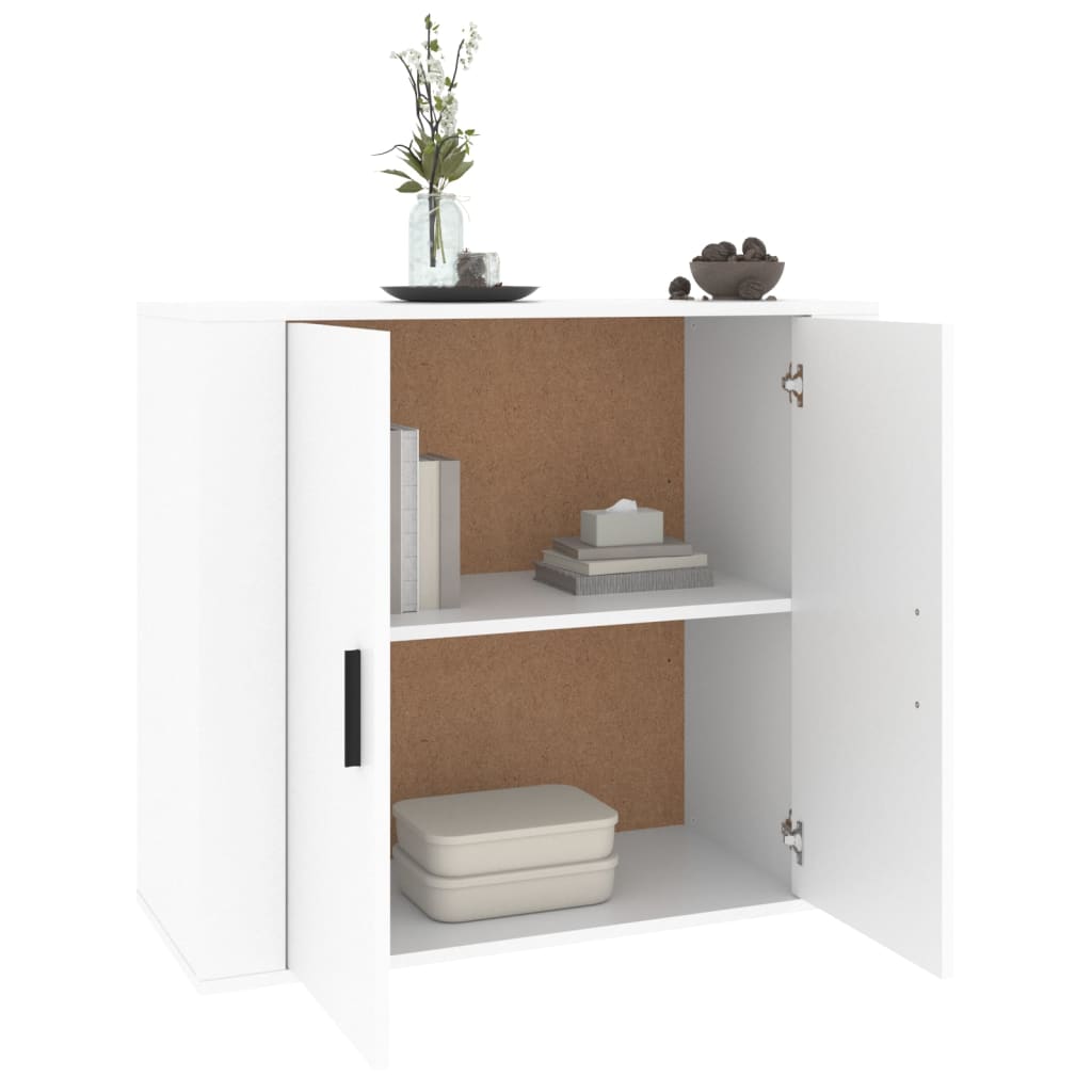 vidaXL Buffet blanc 80x33x70 cm en bois d'ingénierie