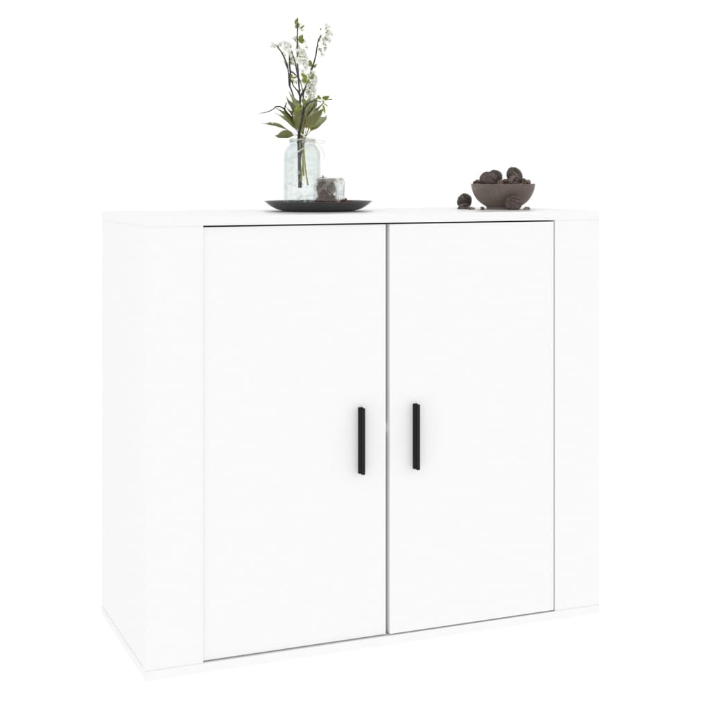 vidaXL Buffet blanc 80x33x70 cm en bois d'ingénierie
