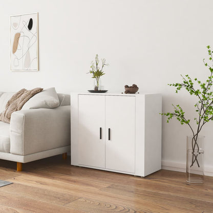 vidaXL Buffet blanc 80x33x70 cm en bois d'ingénierie