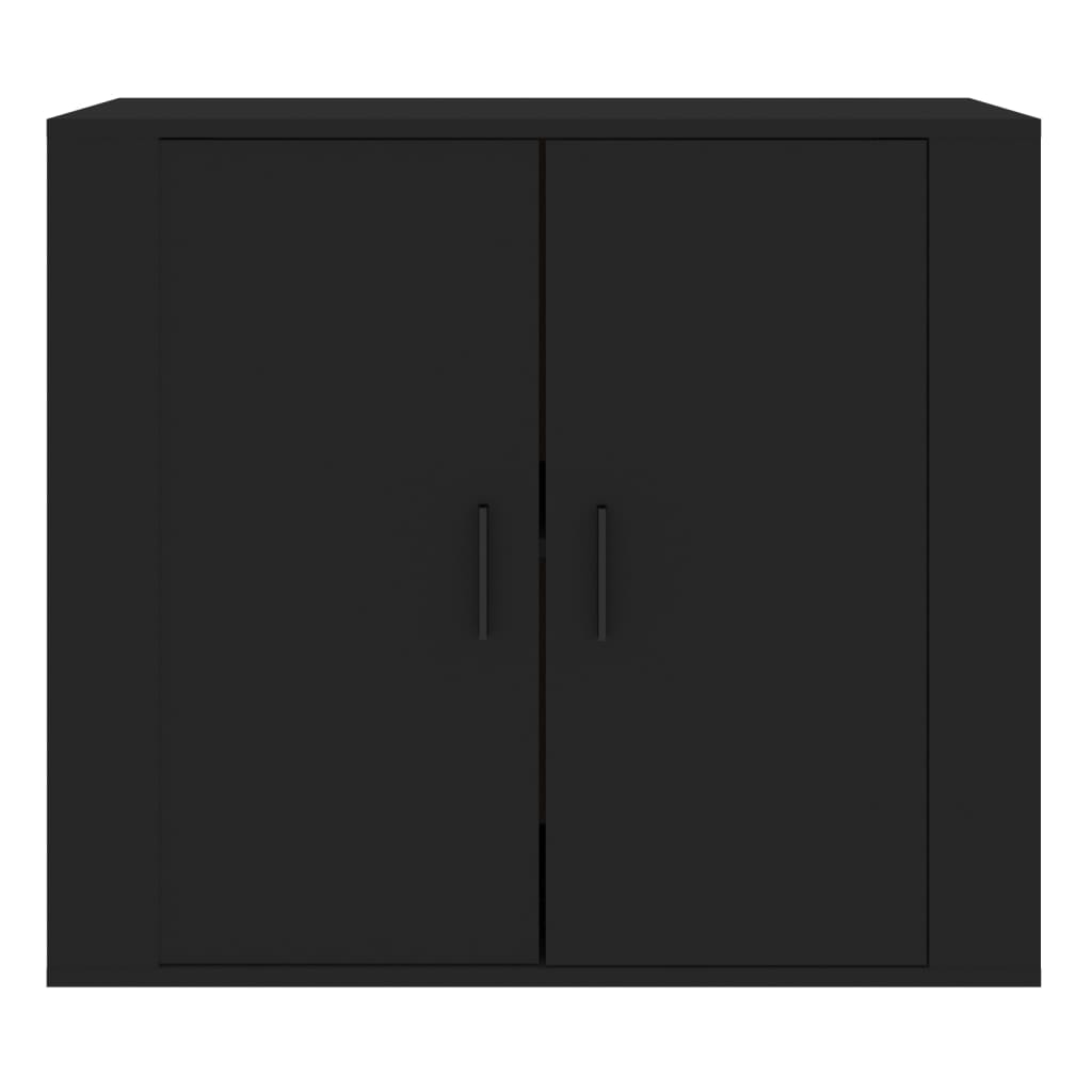 vidaXL Buffet noir 80x33x70 cm en bois d'ingénierie