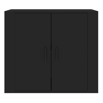 vidaXL Buffet noir 80x33x70 cm en bois d'ingénierie