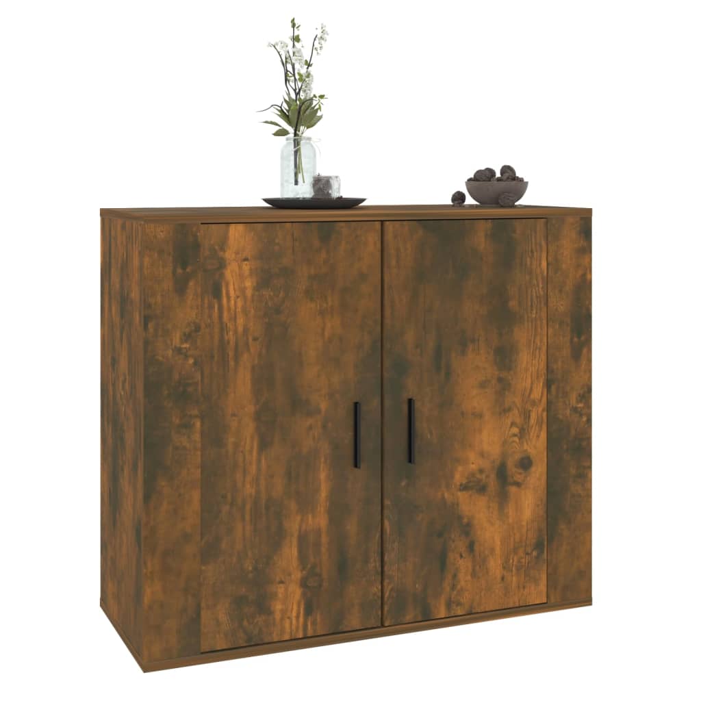 vidaXL Buffet Chêne fumé 80x33x70 cm Bois d'ingénierie