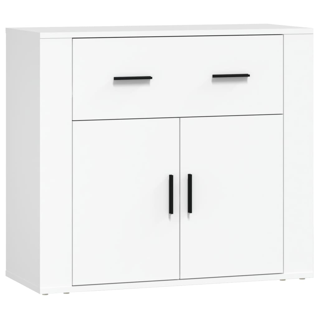 vidaXL Buffet blanc 80x33x70 cm en bois d'ingénierie