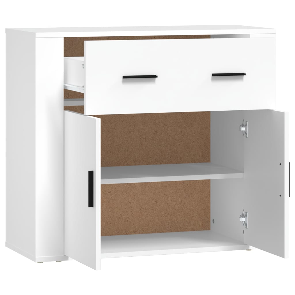 vidaXL Buffet blanc 80x33x70 cm en bois d'ingénierie