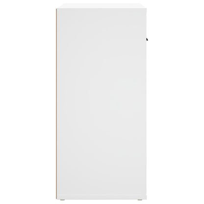 vidaXL Buffet blanc 80x33x70 cm en bois d'ingénierie