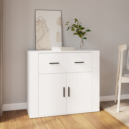 vidaXL Buffet blanc 80x33x70 cm en bois d'ingénierie