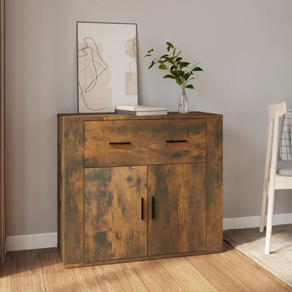 vidaXL Sideboard Räuchereiche 80x33x70 cm Holzwerkstoff