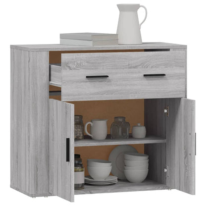 vidaXL Buffet bas gris sonoma 80x33x70 cm en bois d'ingénierie