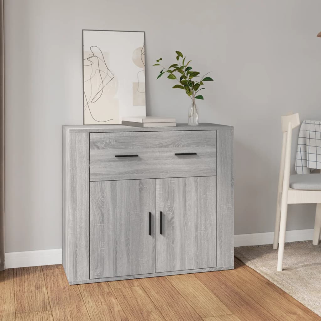 vidaXL Buffet bas gris sonoma 80x33x70 cm en bois d'ingénierie