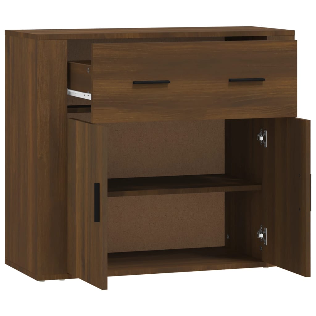 vidaXL Buffet imitation chêne marron 80x33x70 cm bois d'ingénierie