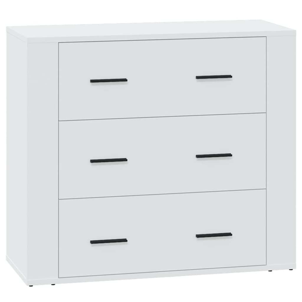 vidaXL Buffet blanc 80x33x70 cm en bois d'ingénierie