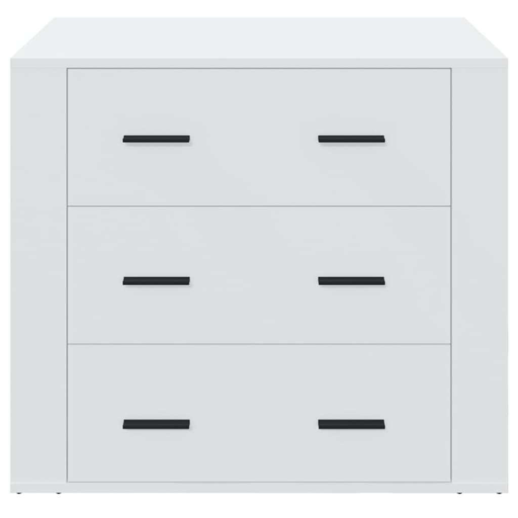 vidaXL Buffet blanc 80x33x70 cm en bois d'ingénierie