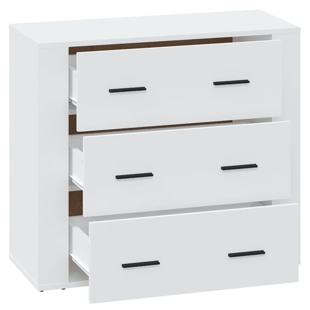 vidaXL Buffet blanc 80x33x70 cm en bois d'ingénierie