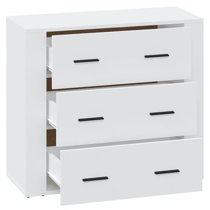 vidaXL Buffet blanc 80x33x70 cm en bois d'ingénierie
