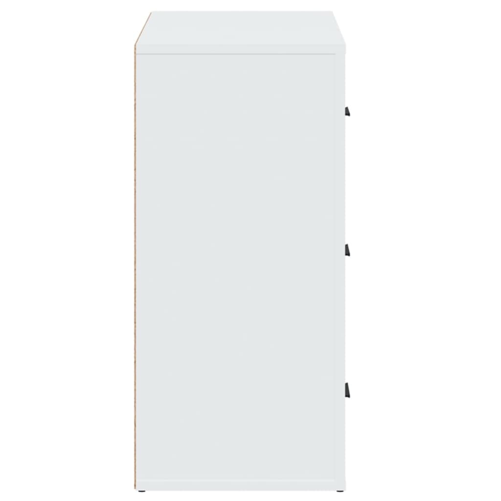 vidaXL Buffet blanc 80x33x70 cm en bois d'ingénierie