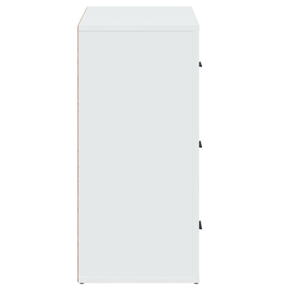 vidaXL Buffet blanc 80x33x70 cm en bois d'ingénierie