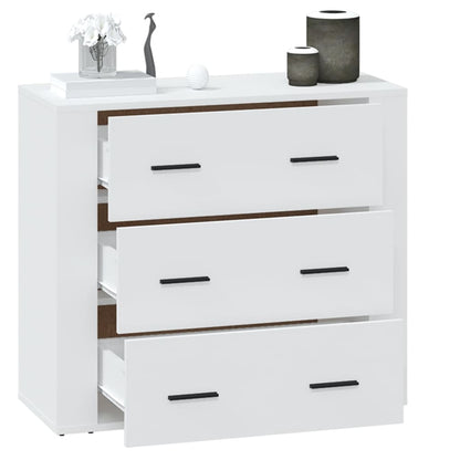 vidaXL Buffet blanc 80x33x70 cm en bois d'ingénierie
