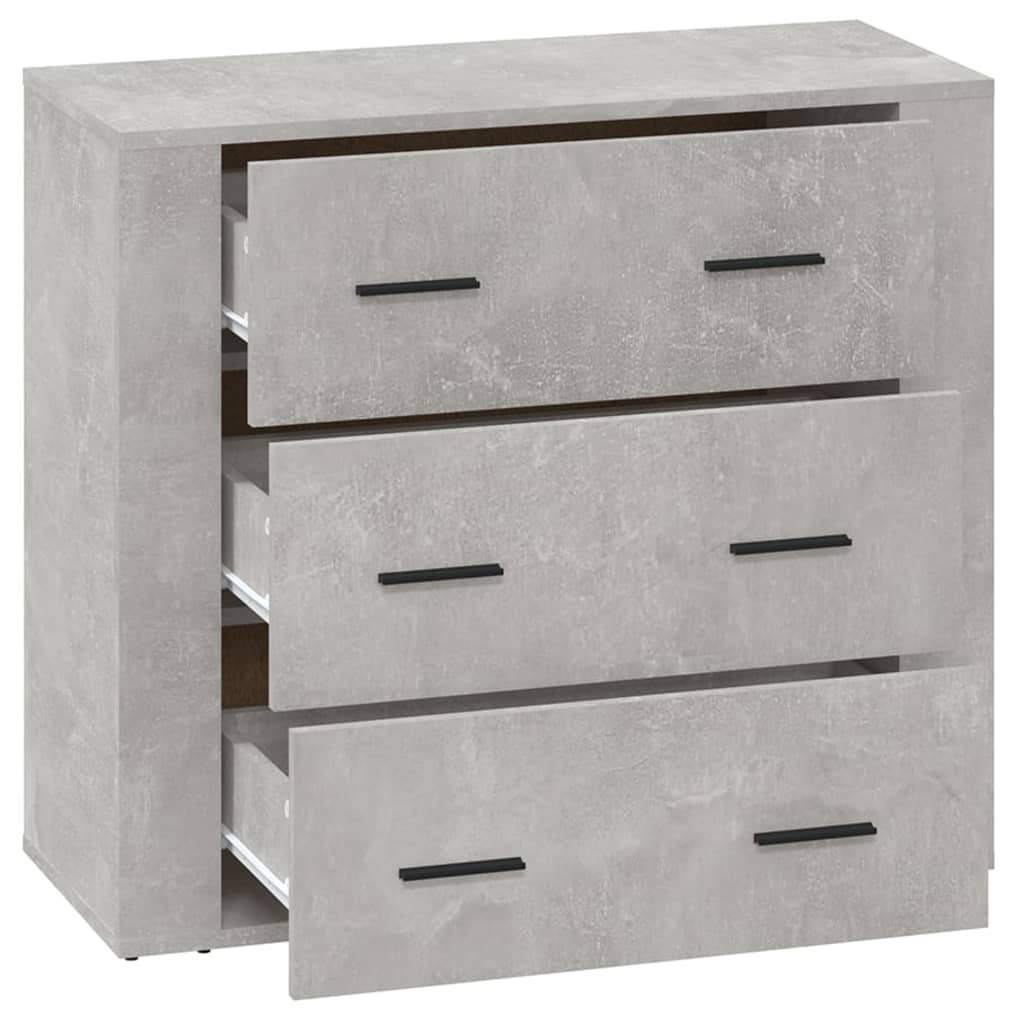 vidaXL Buffet gris béton 80x33x70 cm bois d'ingénierie