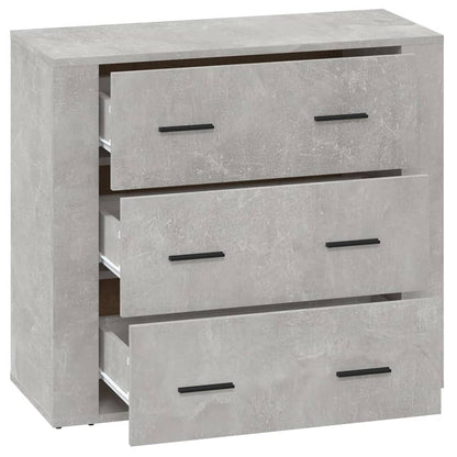 vidaXL Buffet gris béton 80x33x70 cm bois d'ingénierie
