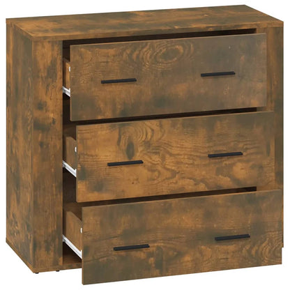 vidaXL Buffet Chêne fumé 80x33x70 cm Bois d'ingénierie