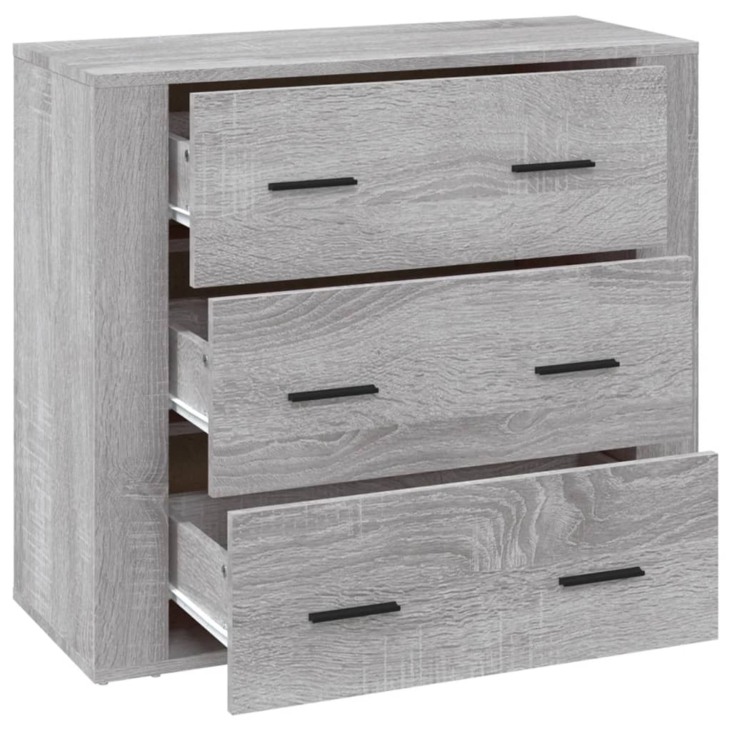 vidaXL Buffet bas gris sonoma 80x33x70 cm en bois d'ingénierie