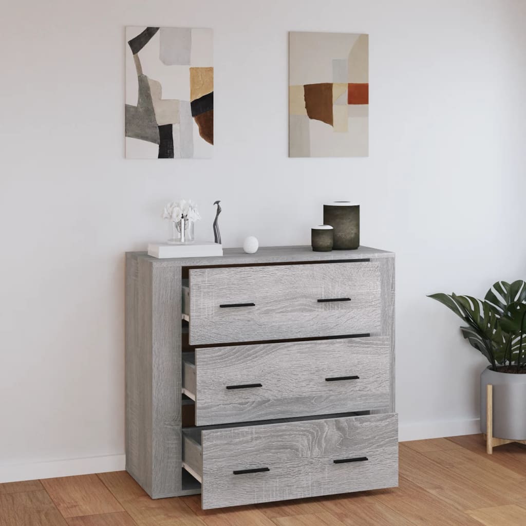 vidaXL Buffet bas gris sonoma 80x33x70 cm en bois d'ingénierie