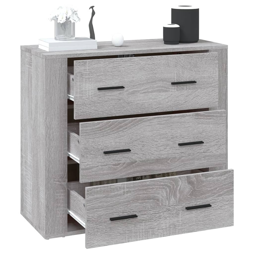 vidaXL Buffet bas gris sonoma 80x33x70 cm en bois d'ingénierie