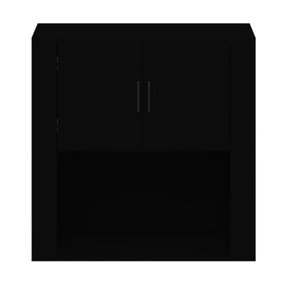 vidaXL Wandschrank Schwarz 80x33x80 cm Holzwerkstoff