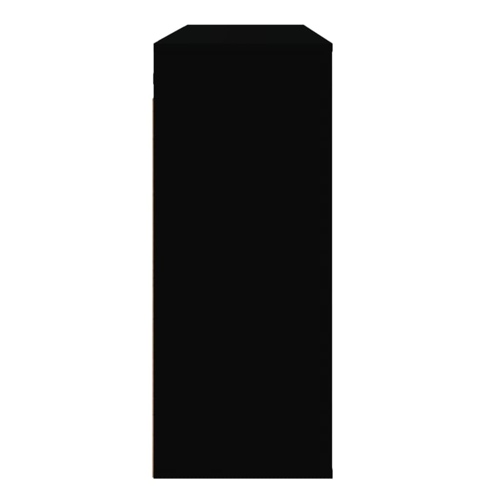 vidaXL Wandschrank Schwarz 80x33x80 cm Holzwerkstoff