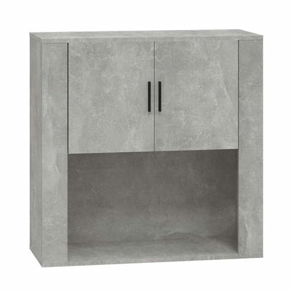 vidaXL Armoire murale gris béton 80x33x80 cm Bois d'ingénierie