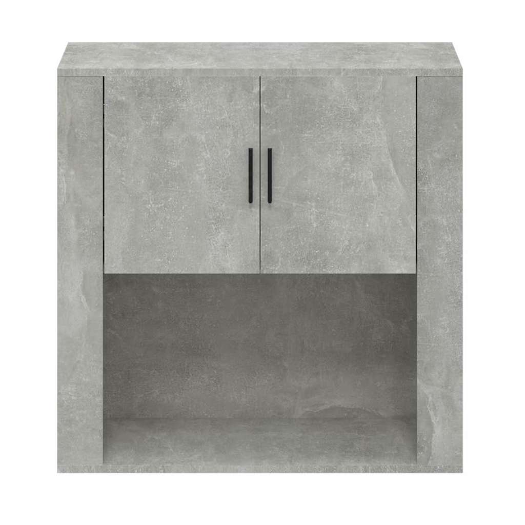 vidaXL Armoire murale gris béton 80x33x80 cm Bois d'ingénierie