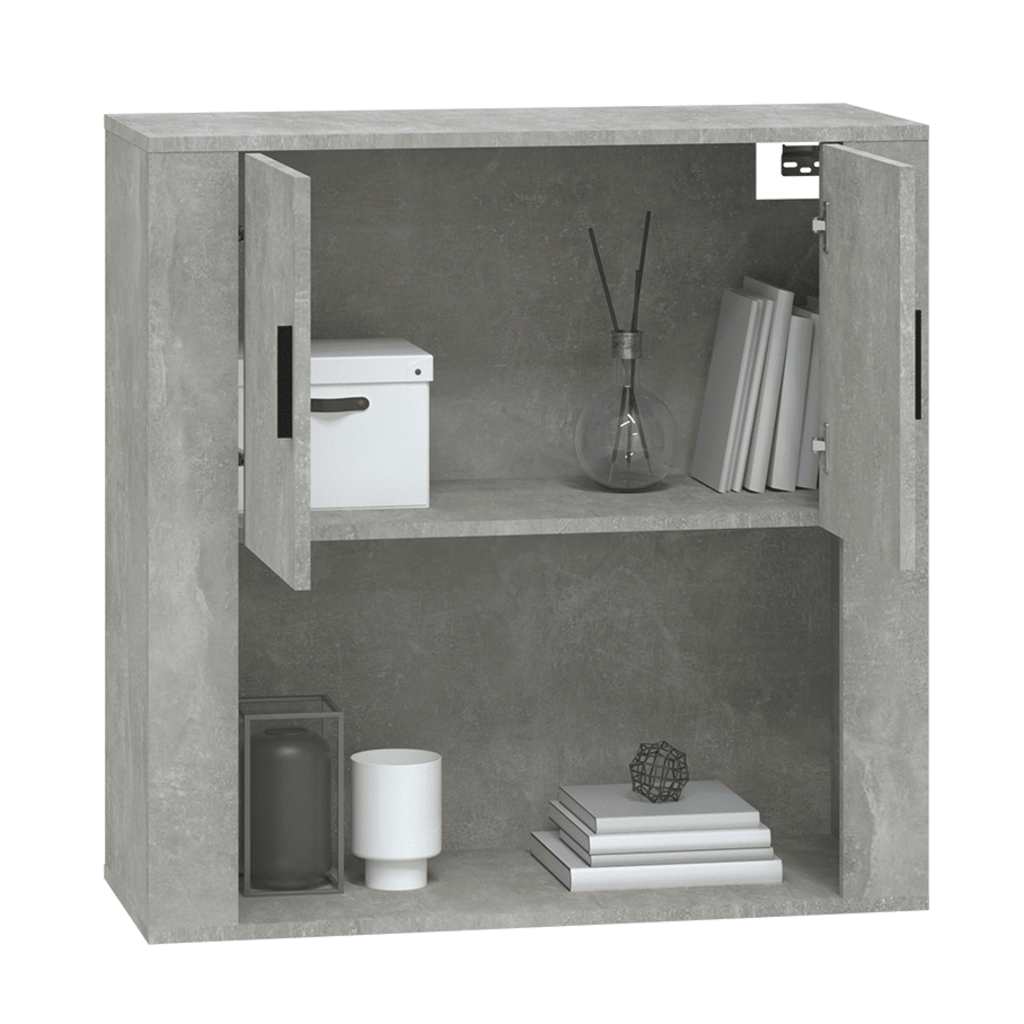 vidaXL Armoire murale gris béton 80x33x80 cm Bois d'ingénierie