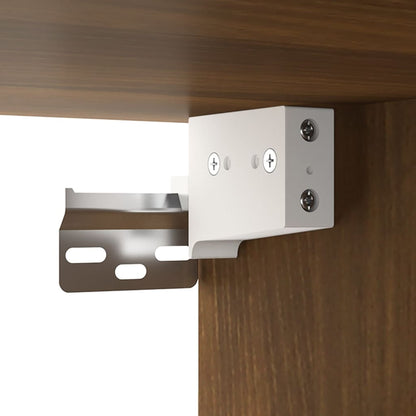 vidaXL Wandschrank Braun Eichen-Optik 80x33x80 cm Holzwerkstoff