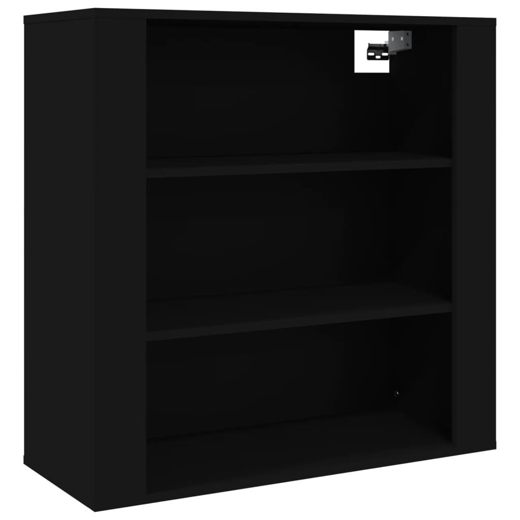 vidaXL Armoire murale Noir 80x33x80 cm Aggloméré