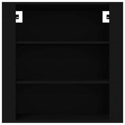 vidaXL Armoire murale Noir 80x33x80 cm Aggloméré