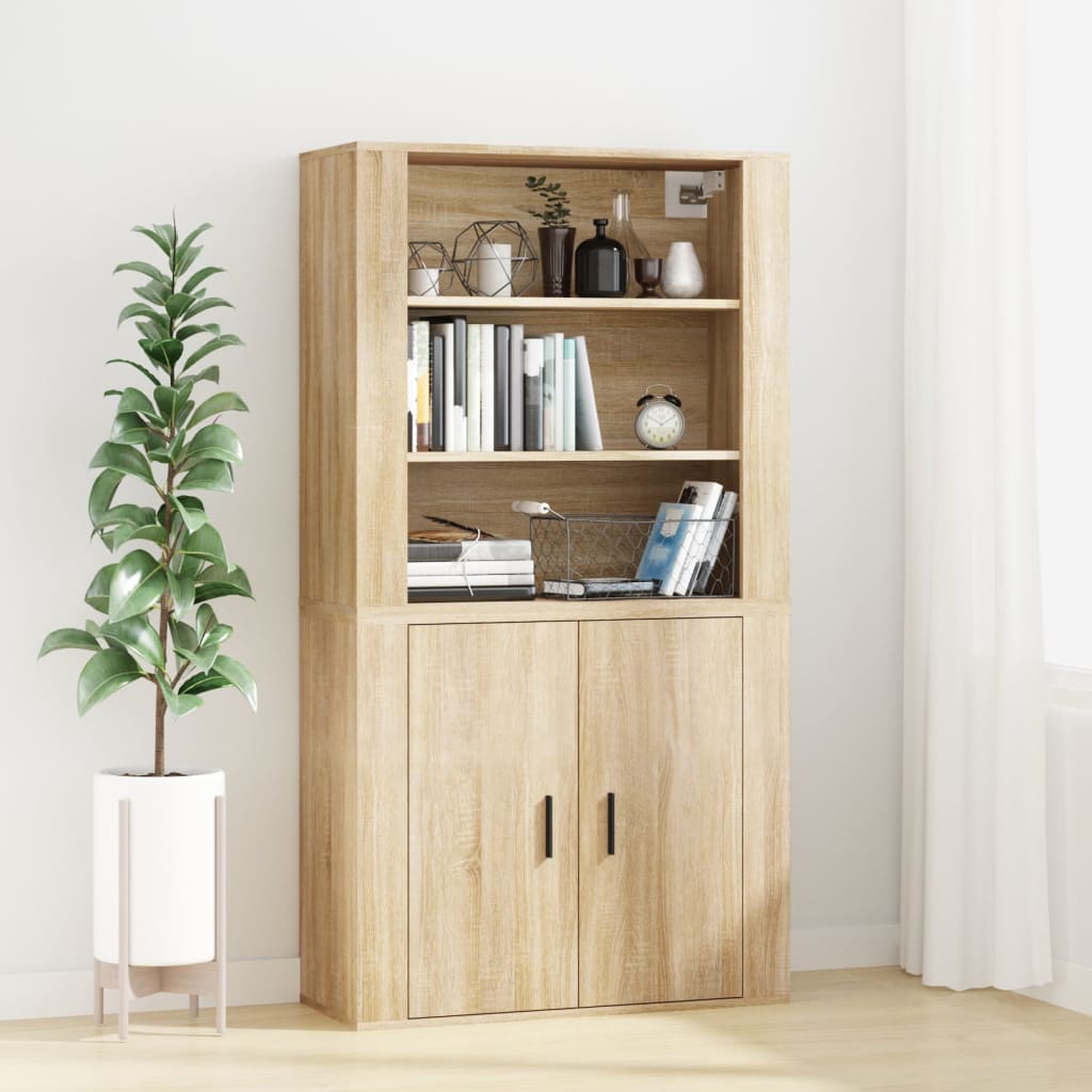 vidaXL Wandschrank Sonoma-Eiche 80x33x80 cm Holzwerkstoff