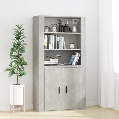 vidaXL Wandschrank Betongrau 80x33x80 cm Holzwerkstoff