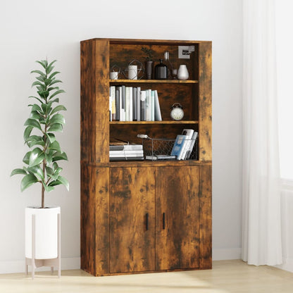 vidaXL Wandschrank Räuchereiche 80x33x80 cm Holzwerkstoff
