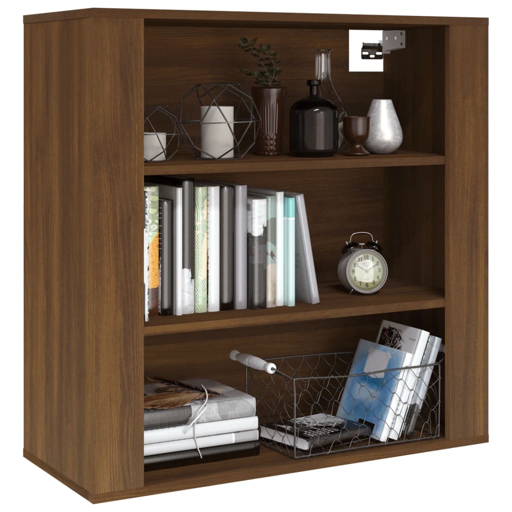 vidaXL Wandschrank Braun Eichen-Optik 80x33x80 cm Holzwerkstoff