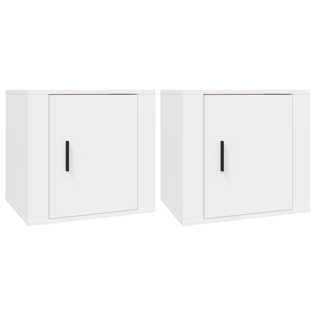 vidaXL Tables de chevet 2 pcs Blanc 50x39x47 cm